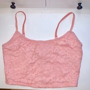 XS LIGHT PINK LACE BRALETTE